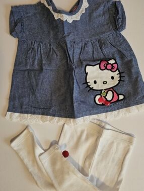Hello Kitty Blouse And Pants Set Baby 12M